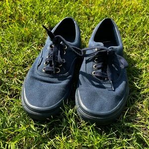 Navy Blue Monochromatic Vans - Size 8